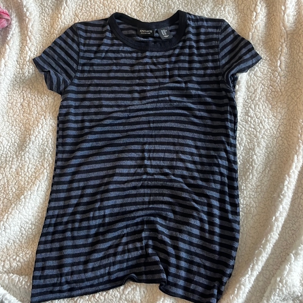 Jones & Co blue striped shirt— OBO